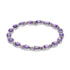 Sterling Silver Amethyst & White Topaz Tennis Bracelet, Women's, Purple