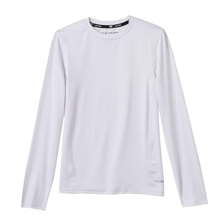 Boys 8-20 Tek Gear&reg; Drytek Raglan Tee, Boy's, Size: Large, White