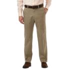 Men's Haggar Classic-fit Textured Stretch Expandable Waistband Chino Pants, Size: 42x30, White Oth