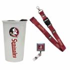 Florida State Seminoles Badge Holder, Lanyard & Tumbler Job Pack, Adult Unisex, Multicolor