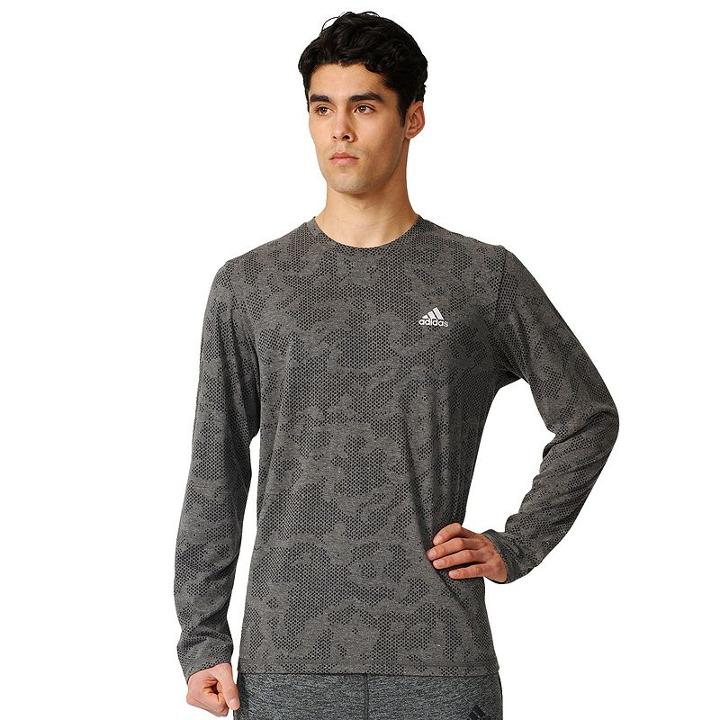 Men's Adidas Camouflage Burnout Tee, Size: Small, Black