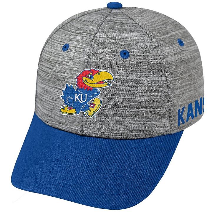 Adult Kansas Jayhawks Backstop Snapback Cap, Men's, Med Grey