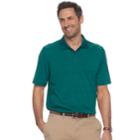 Men's Croft & Barrow&reg; Cool & Dry Classic-fit Space-dye Performance Polo, Size: Large, Med Green