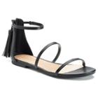Lc Lauren Conrad Shimmer Women's Sandals, Size: 8, Black