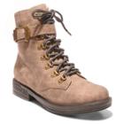 2 Lips Too Too Ray Women's Combat Boots, Size: 10, Beig/green (beig/khaki)