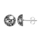 Journee Collection Sterling Silver Button Stud Earrings, Women's, Grey