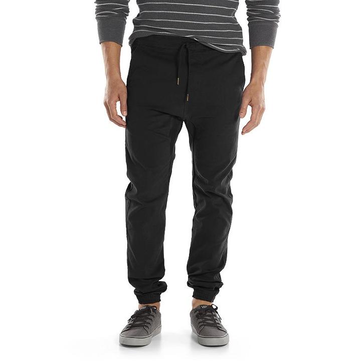 Men's Chor Solid Jogger Pants, Size: Large, Black