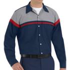 Red Kap, Big & Tall Classic-fit Technician Button-down Work Shirt, Men's, Size: Xxl Tall, Multicolor