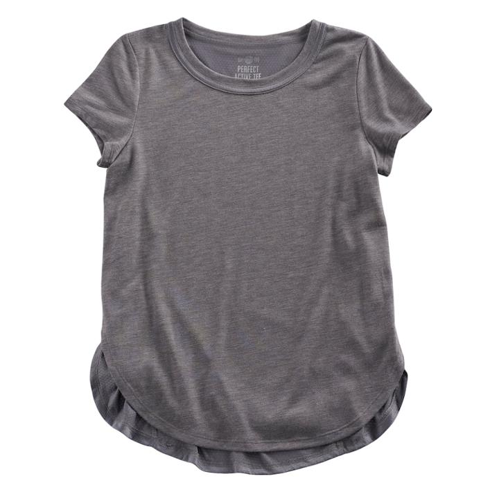 Girls 7-16 So&reg; Sporty Tee, Size: 12, Dark Grey