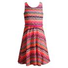 Girls 7-16 Emily West Neon Belted Crochet Knit Dress, Size: 7, Pink Multi