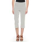 Women's Briggs Shapewear Striped Pull-on Capris, Size: 10, Ovrfl Oth
