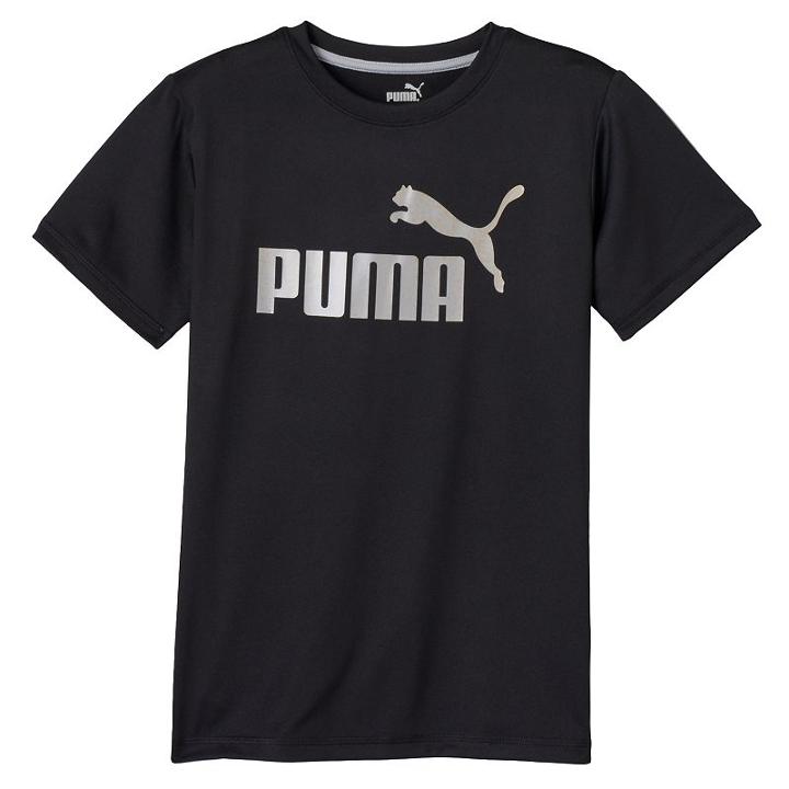 Boys 8-20 Puma Performance Tee, Boy's, Size: Small, Black