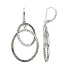 Simply Vera Vera Wang Simulated Crystal Ombre Hoop Drop Earrings, Women's, Black