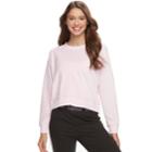 Juniors' So&reg; Pajamas: Velour Sweatshirt, Teens, Size: Xl, Brt Pink