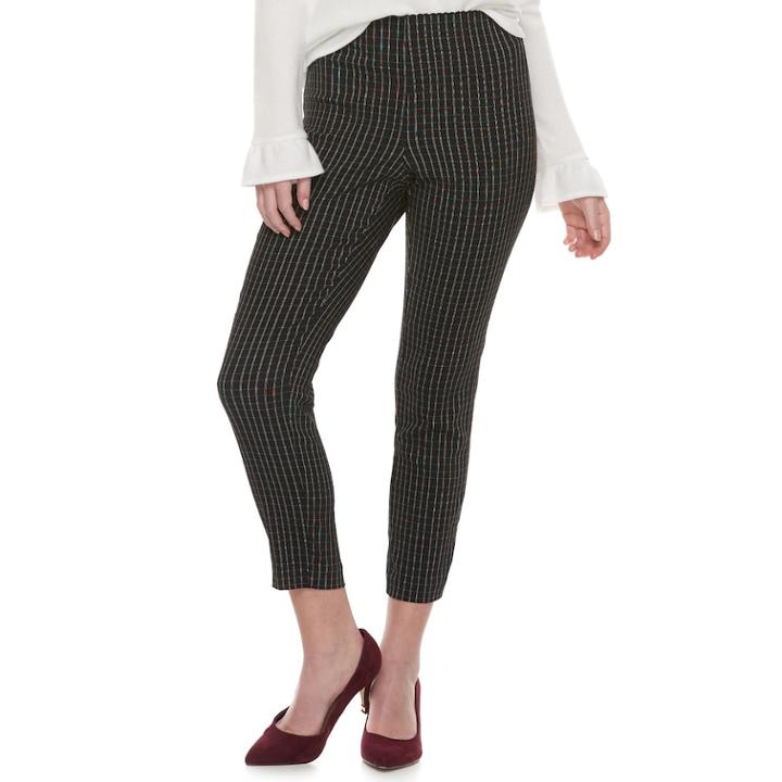 Women's Elle&trade; Pull-on Ankle Dress Pants, Size: Small, Black