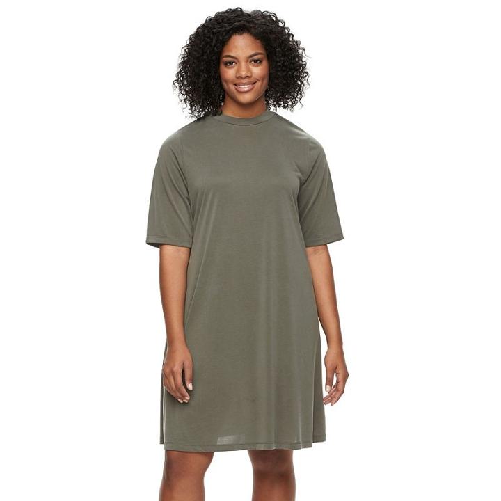 Plus Size Apt. 9&reg; Mockneck A-line Dress, Women's, Size: 1xl, Green