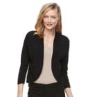 Women's Dana Buchman Textured Bolero, Size: Medium, Black