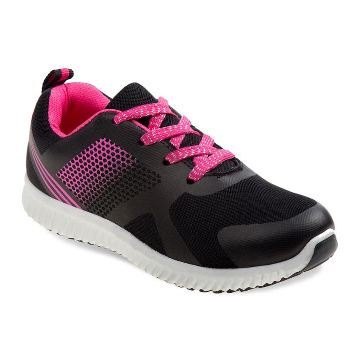 Josmo Girls' Sneakers, Size: 1, Black