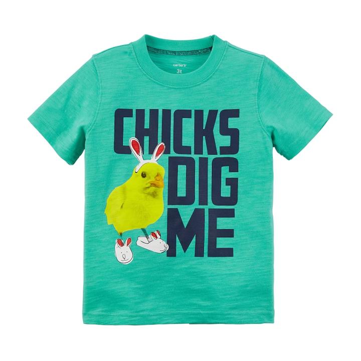 Boys 4-8 Carter's Chick Graphic Tee, Size: 7, Turquoise/blue (turq/aqua)