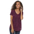 Women's Sonoma Goods For Life&trade; Essential V-neck Tee, Size: Medium, Purple