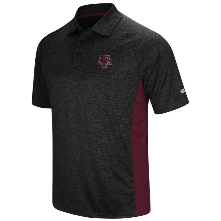 Men's Colosseum Texas A & M Aggies Wedge Polo, Size: Small, Grey