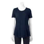 Women's Sonoma Goods For Life&trade; Pocket Tee, Size: Large, Dark Blue