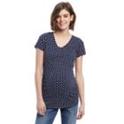 Maternity Oh Baby By Motherhood&trade; V-neck Ruched Tee, Women's, Size: Xl, Blue
