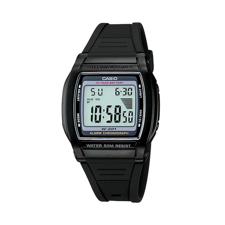 Casio Men's Digital Chronograph Watch - W201-1av, Black
