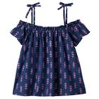 Girls 4-10 Jumping Beans&reg; Print Off-the-shoulder Top, Girl's, Size: 10, Blue
