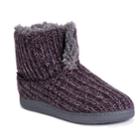 Women's Muk Luks Sean Knit Bootie Slippers, Size: Large, Lt Purple
