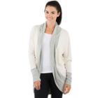 Women's Avalanche Fionna Open-front Colorblock Cardigan, Size: Large, White Oth