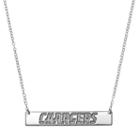 San Diego Chargers Sterling Silver Bar Link Necklace, Women's, Size: 18, Grey