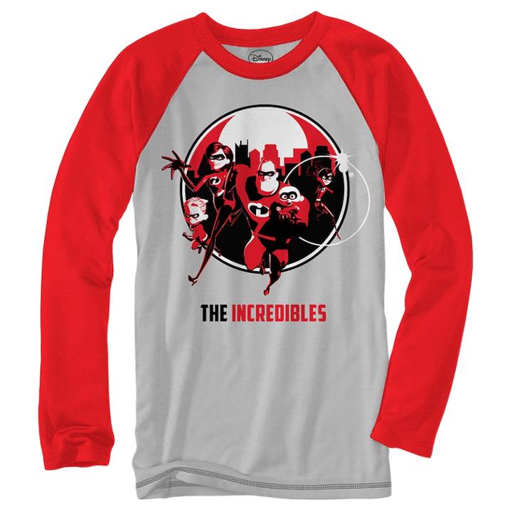 Disney / Pixar's The Incredibles Raglan Tee, Boy's, Size: Xl, Grey