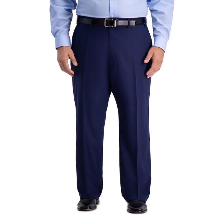 Big & Tall Active Series Classic-fit Herringbone Suit Pants, Men's, Size: 46x32, Blue (navy)