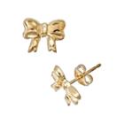 14k Gold Bow Stud Earrings - Kids, Girl's, Yellow