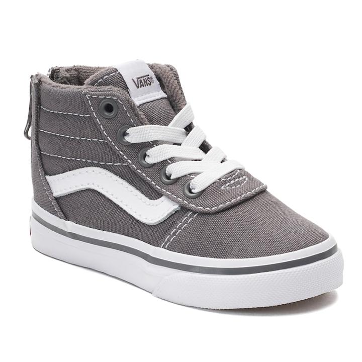 Vans Ward Zip Toddlers' High Top Sneakers, Boy's, Size: 8 T, Dark Grey