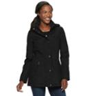 Women's Weathercast Hooded Bonded Anorak Jacket, Size: Small, Black