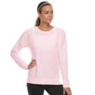 Women's Tek Gear&reg; Mesh Back Long Sleeve Top, Size: Xs, Light Pink