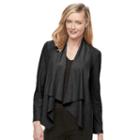 Women's Dana Buchman Faux-suede Jacket, Size: Medium, Black