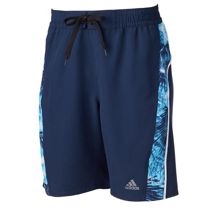 Men's Adidas Escape Splice Microfiber Volley Swim Trunks, Size: Small, Blue (navy)