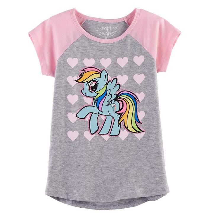 Girls 4-10 Jumping Beans&reg; My Little Pony Rainbow Dash Raglan Tee, Size: 6, Ovrfl Oth