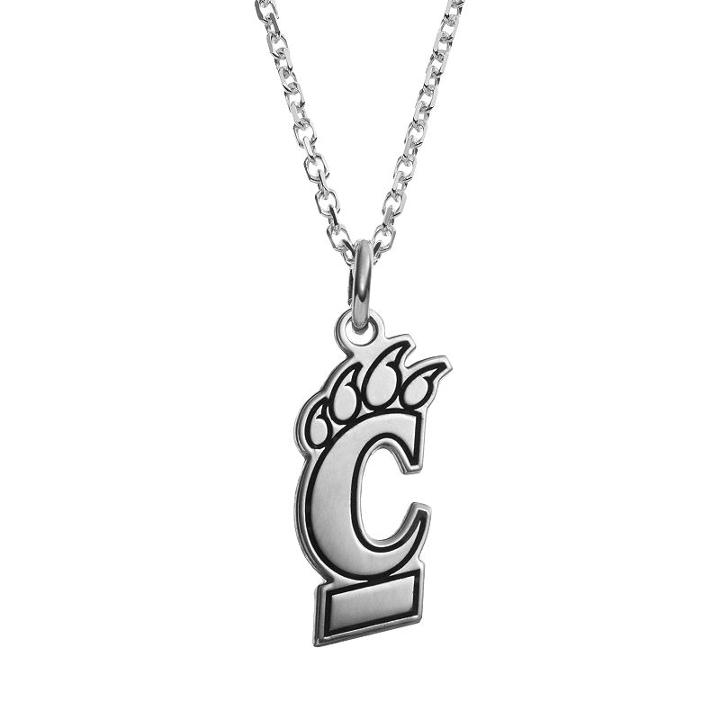 Fiora Sterling Silver Cincinnati Bearcats Team Logo Pendant Necklace, Women's, Size: 16, Grey