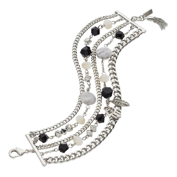 Simply Vera Vera Wang Bead & Charm Multi Strand Bracelet, Women's, Multicolor