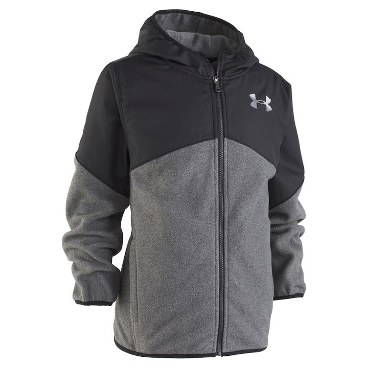 Boys 4-7 Under Armour Coldgear Gray Lightweight Microfleece Hooded Jacket, Size: 7, Oxford