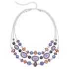 Napier Purple Beaded Oval Stone Multi Strand Necklace, Women's