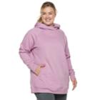 Plus Size Tek Gear&reg; Fleece Raglan Tunic Hoodie, Women's, Size: 2xl, Med Purple