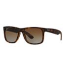 Ray-ban Justin Rb4165 55mm Rectangle Polarized Sunglasses, Adult Unisex, White