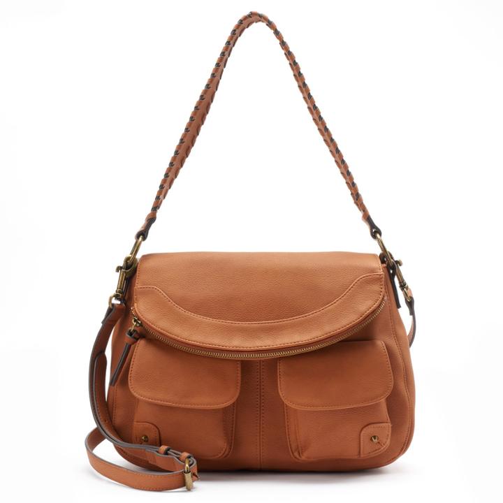 Sonoma Goods For Life&trade; Willow Whipstitch Convertible Hobo, Women's, Red/coppr (rust/coppr)