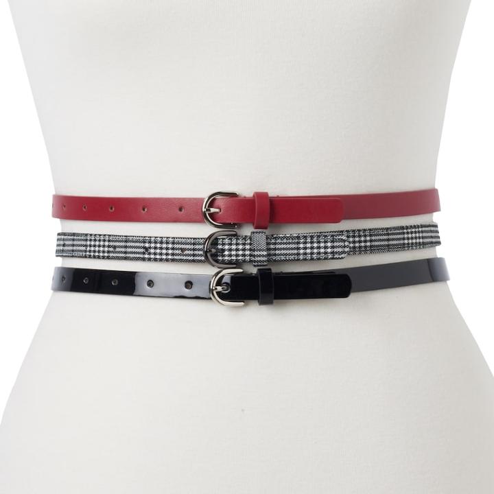 Women's Apt. 9&reg; 3-for-1 Skinny Belt Set, Size: 2xl, Med Orange