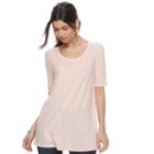 Juniors' So&reg; Solid Elbow Sleeve Tunic, Teens, Size: Small, Lt Orange